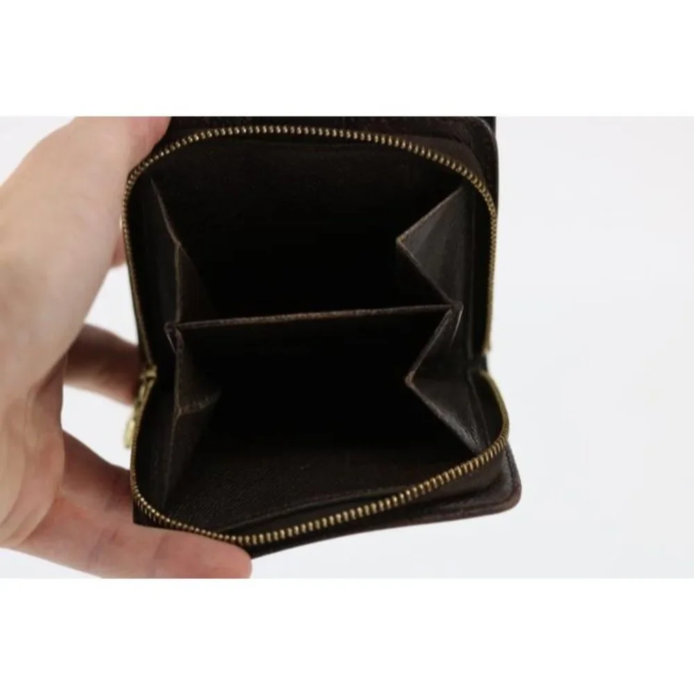 AUTHENTIC Louis Vuitton Brown Damier Ebene Compact Zip Wallet
